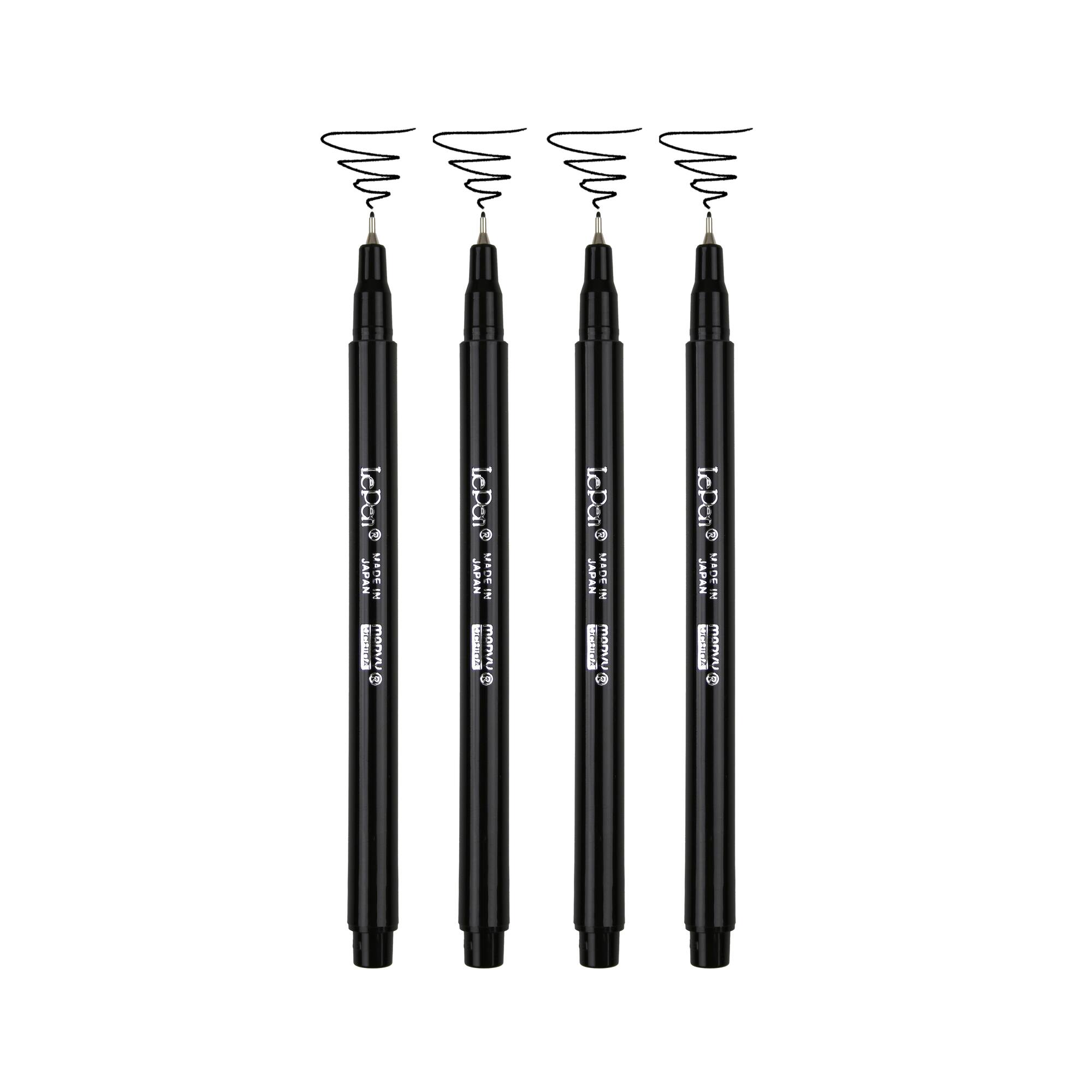 Marvy® Uchida LePen® Extra Fine Black Pens, 4ct.